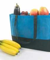 Blauwe strandtas 38 x 29 x 10 cm